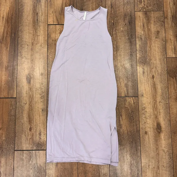 Aritzia Babaton Lilac Purple Evelina Dress XXS 2XS Bodycon Midi Sleeveless FLAW - Image 2