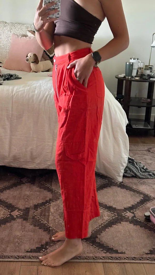 Urban Outfitters Orange Baggy Pants - Image 4