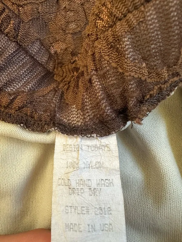Vintage Brown Mesh Maxi Skirt Chiffon Ruffle Hem 90s Y2K Bohemian Fairy Grunge - Image 6