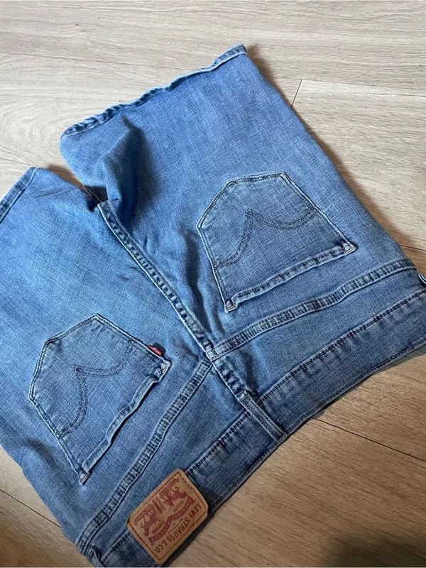 Levi's Medium Blue Denim Cutoff Shorts - Image 3