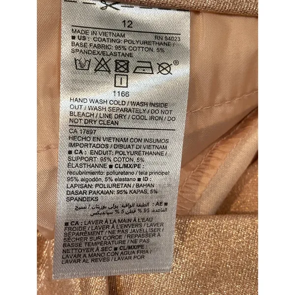 Old Navy Pixie Mid Rise Shimmer Ankle Pants Pink Size 12 New With Tag - Image 9