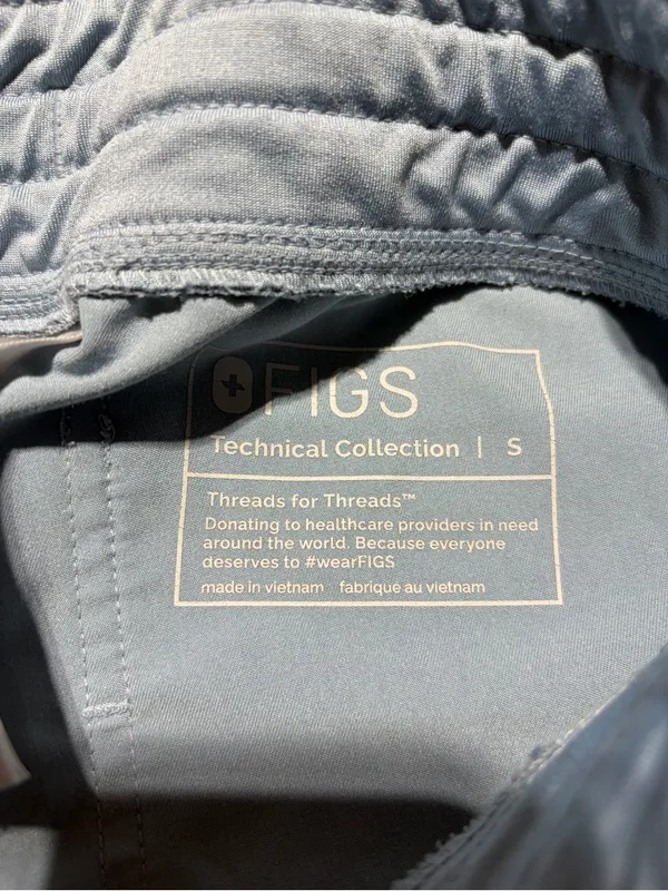 Figs Zamora Light Blue gray Drawstring Jogger scrub Pants small - Image 3