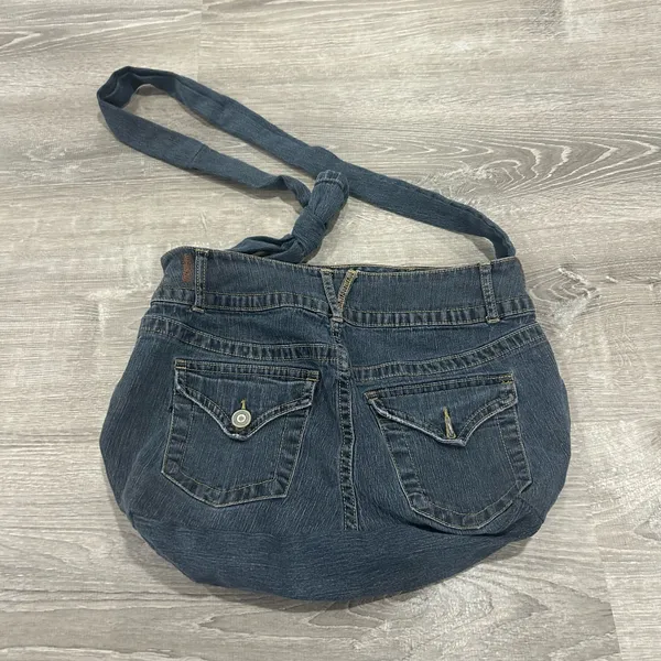 Y2K Denim Jean Purse Blue - Image 4