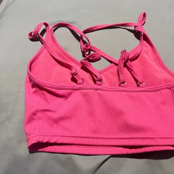 For Love & Lemons Eva Crop Top/Sports Bra‎ pink small - Image 4