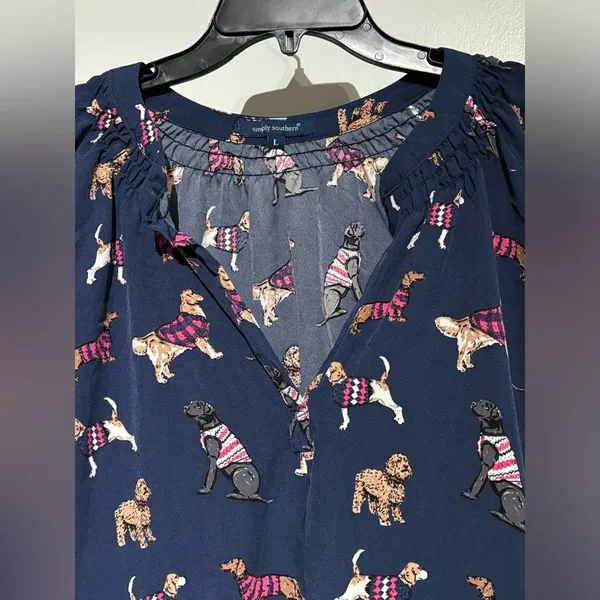 Simply Southern long sleeve blouse- large - Image 2