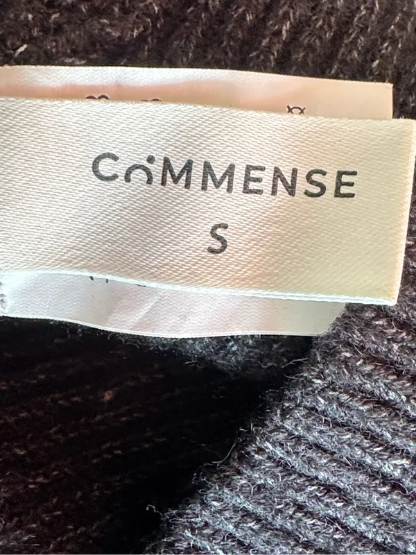 Commense Cropped Long Sleeve Knit Cardigan Black Small - Image 4