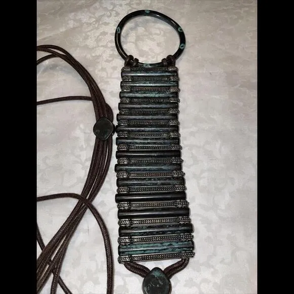 Womens Green Copper Like Belt‎ String Closure Tie Around - Image 6