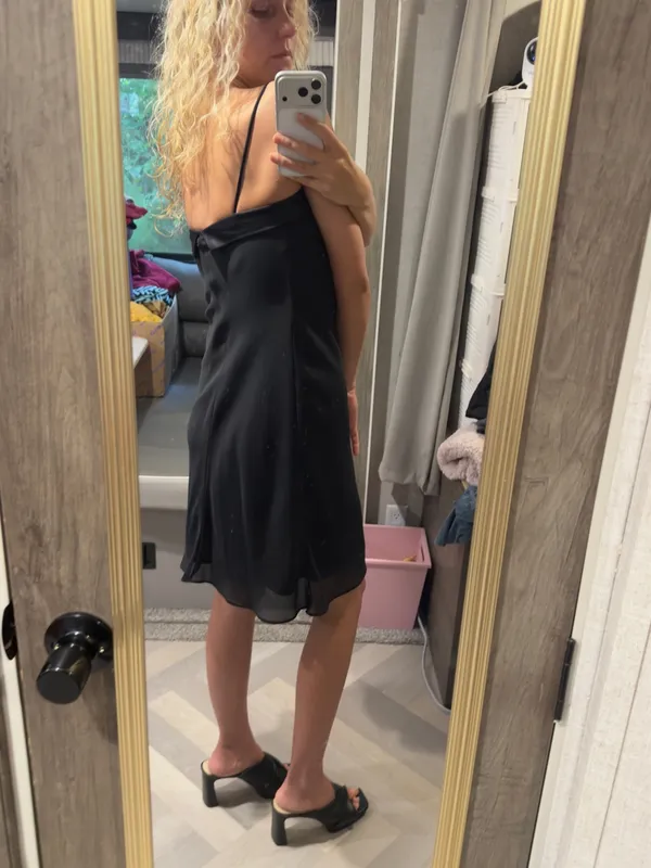 Y2K Jump Apparel‎ Spaghetti Strap Slip Dress in Black Size 0 - Image 3