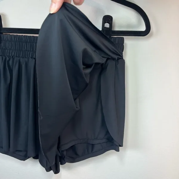 Luogongzi 2-in-1 Flowy Running Shorts Black Pull On Stretchy Gym Athletic Large - Image 5