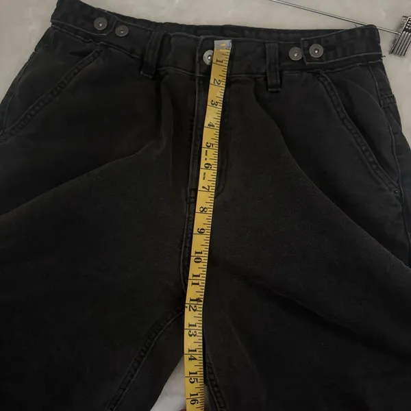 Vans Curbside Pant Womens 29 Washed Black Wide Leg High Rise Skater Baggy - Image 6