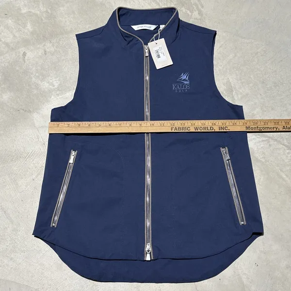 NWT Peter Millar Surge Vest Navy Blue Full Zip SZ Medium Unisex Kalos Golf - Image 5