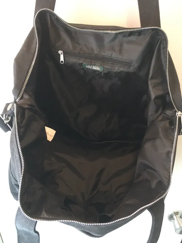 Large Canvas Bag Black - Image 5