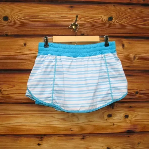 Lululemon Run: Track Attack Skirt Twin Stripe Spry Blue / Spry Blue - Image 3