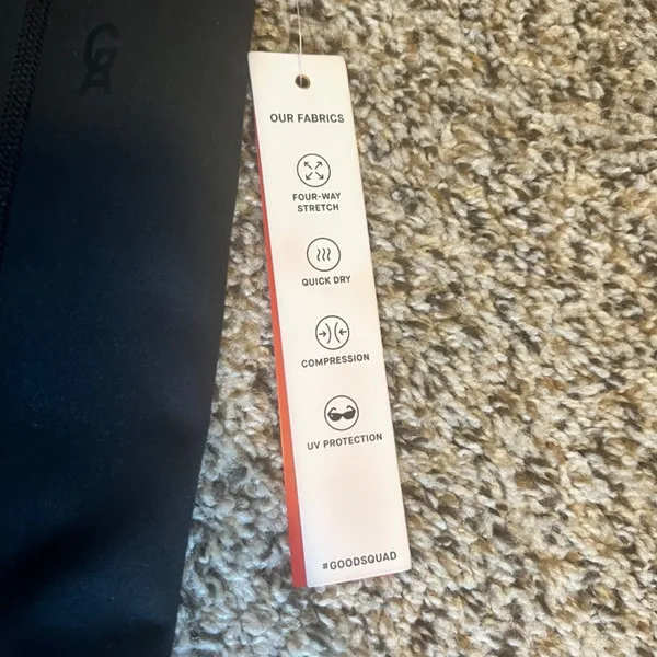 Good American Active Leggings High Waist Compression Mesh‎ Panels Black Size 1 - Image 3