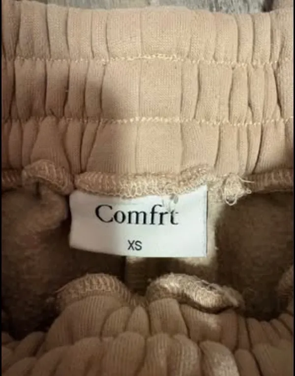 Comfrt Coordinate Sweatpants XSmall Color Sand Unisex Comfort Oversized - Image 4