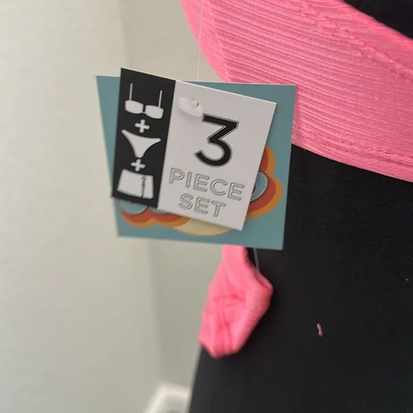Pink 3 piece bikini set Size M - Image 6