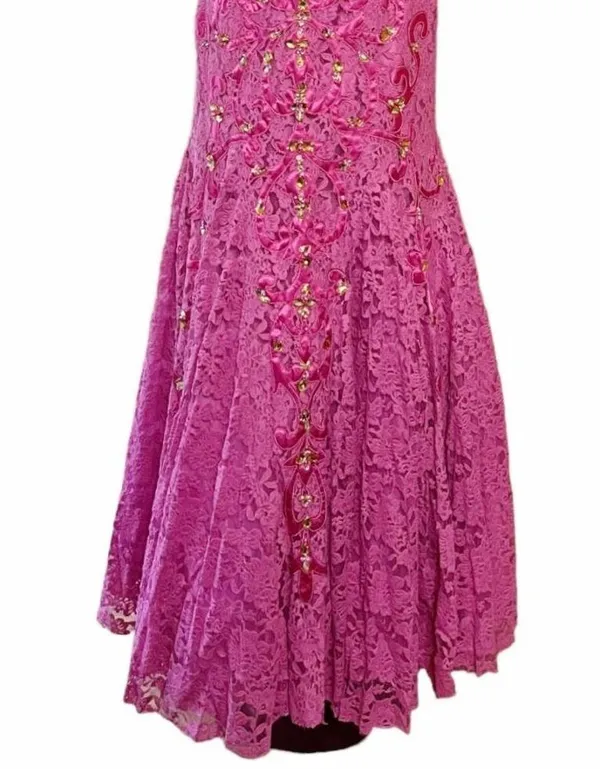 JOVANI Pink Lace Dress Strapless Mermaid Sweetheart Gown Prom Formal Gala 6 NWT - Image 9