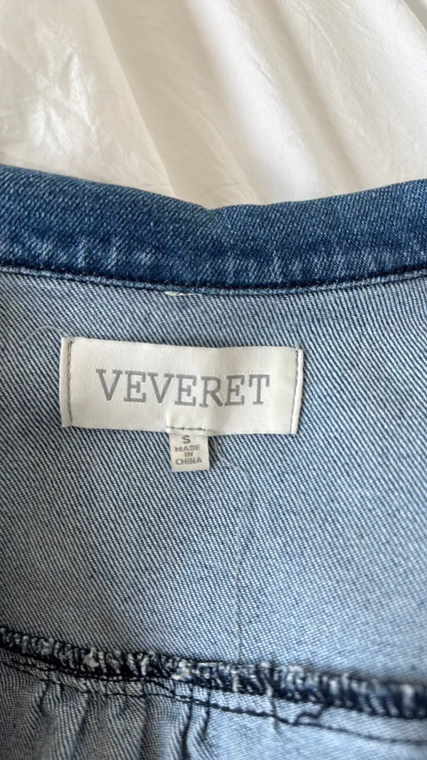 Veveret Denim Mini Dress Blue Size M - Image 6