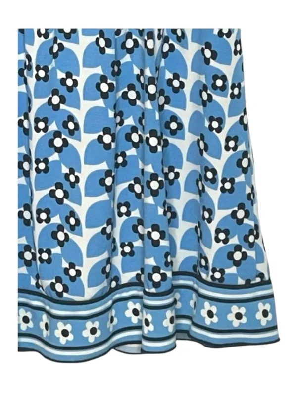 Max Studio ✿ Daisy Print Smocked Ruffled Babydoll Peasant Top ✿ Baby Blue ✿ M - Image 10