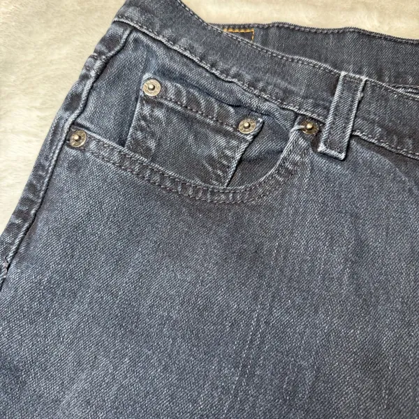 Levis 515 Womens Size 14 Long Bootcut Jeans Dark Wash Stretch Denim Blue Casual - Image 14