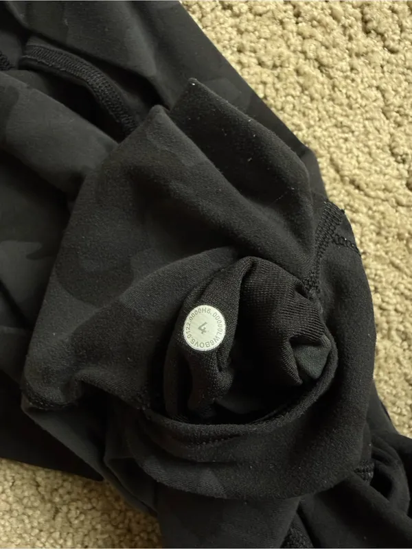 lululemon athletica Black and Charcoal Camo High-Rise Leggings - Image 3
