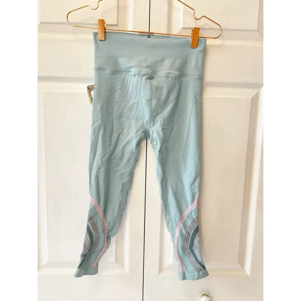 FREE PEOPLE FP MOVEMENT The Essence‎ High Waist Leggings In Teal Combo M/L NWT - Image 2