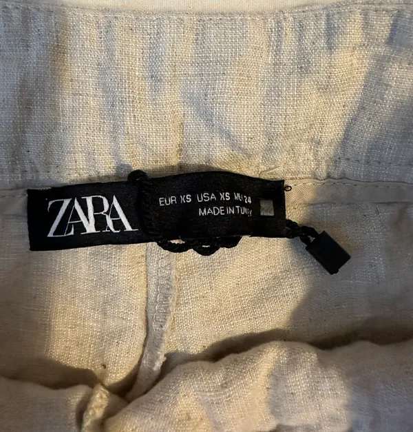 ZARA Beige Linen Skort - Image 2