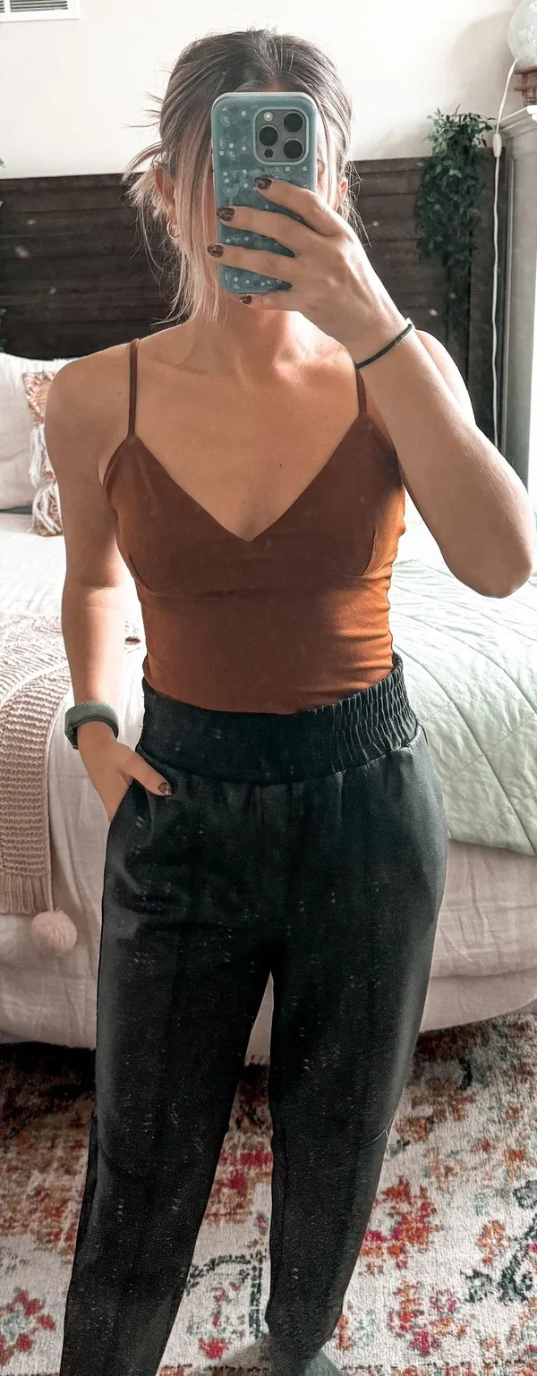 Forever 21 Brown Spaghetti Strap Bodysuit - Image 2