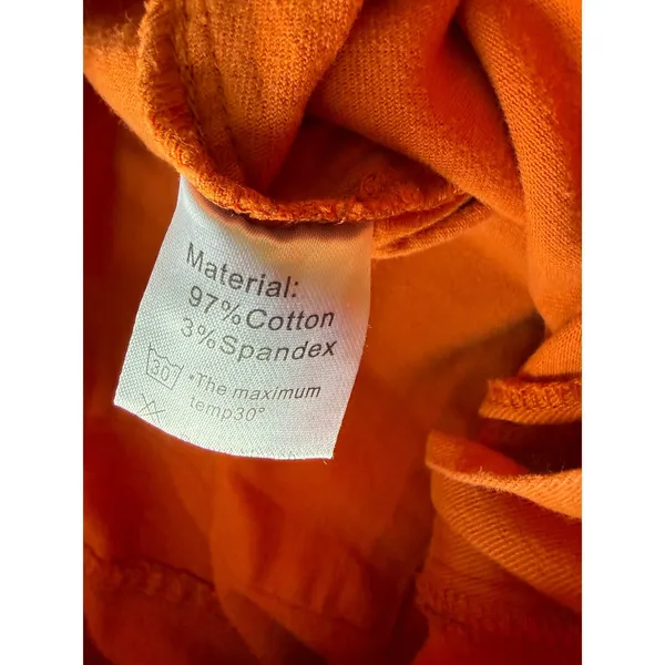 Lepunuo Women Burnt Orange Cargo Pants Straight Leg Stretch Cotton‎ Size S - Image 4