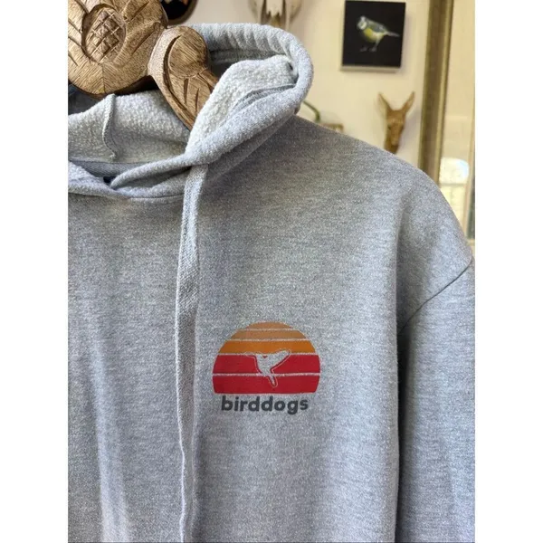 Birddogs Unisex Hoodie Grey Logo Pullover M - Image 3