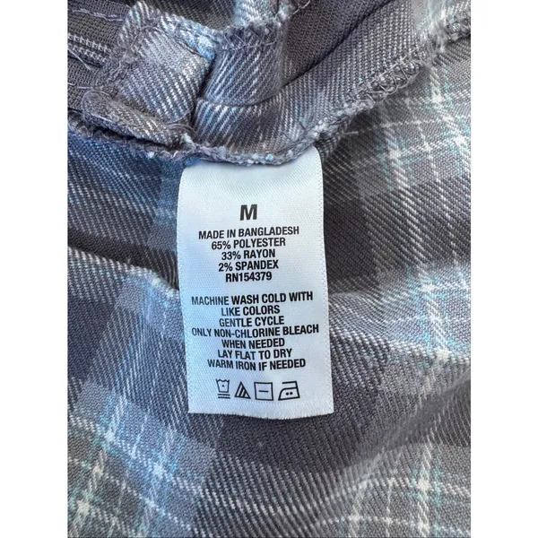 Aeropostale Gray & Blue Plaid Pleated Mini Skirt - Image 10