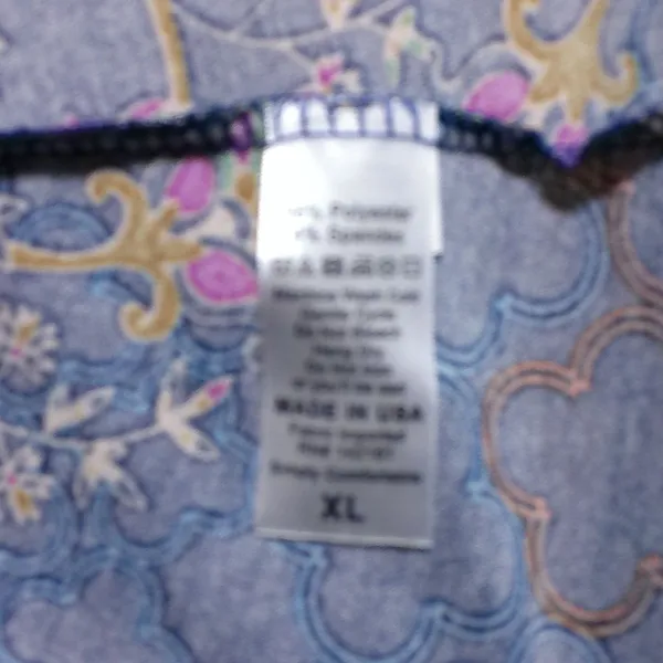 Blue LuLaRoe Madison Skirt Multi-color Flora and Trellis Print - Image 5
