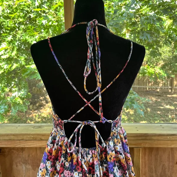 Urban Outfitters Naoi Strappy Mini Dress Colorful Floral Size M - Image 9