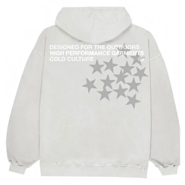 Cold Culture CCW Hoodie Unisex XS Stone‎ Star Graphic Streetwear Heavyweight - Image 5