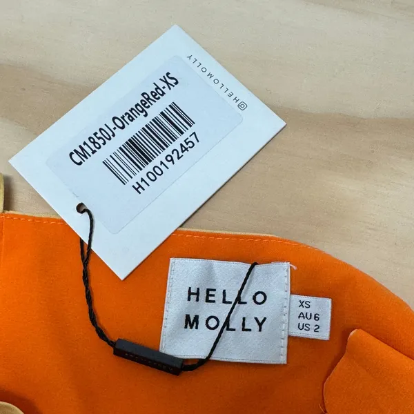 NWT Hello Molly Twin Flame Midi Dress Slit Ombre Yellow Orange Sz 2 Summer Party - Image 7