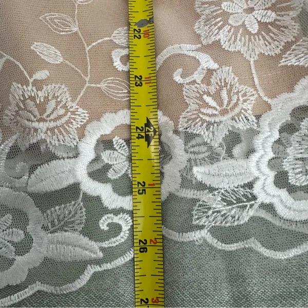 Lulus Women’s Twirl The Night Away White Embroidered Lace Mini Dress Size S NEW - Image 7