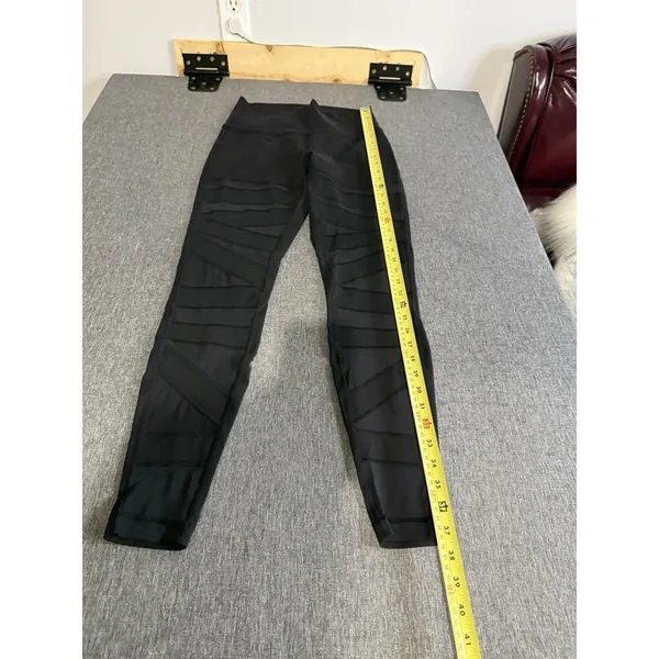 lululemon Wunder Under Black High Rise Ankle Leggings Stretch High Times Sz 8 - Image 4