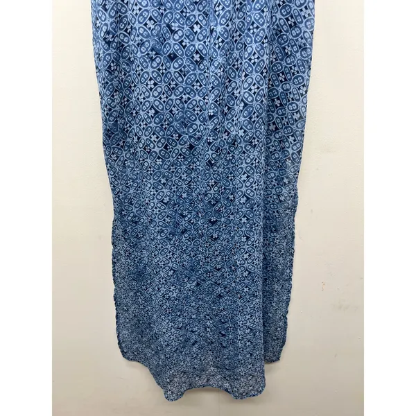 Abercrombie & Fitch Blue Maxi Sheer Dress Womens S Party Beachy Boho Vacation - Image 6