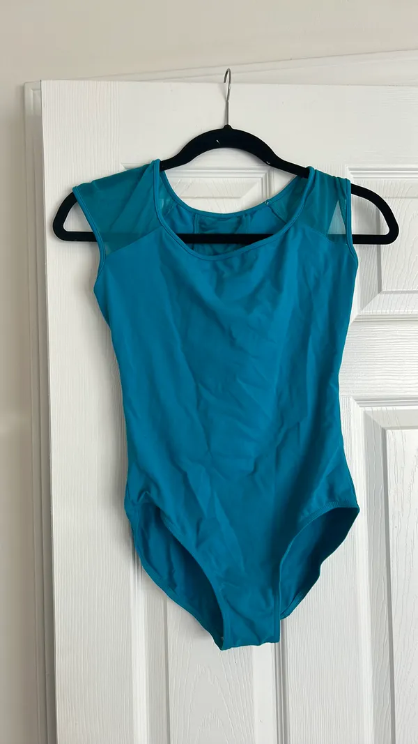 Bloch Leotard Dance Gymnastics Blue Size M - Image 2