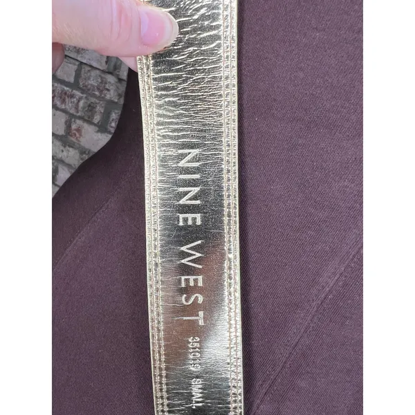 Nine west belt Genuine leather gold y2k small - Image 9