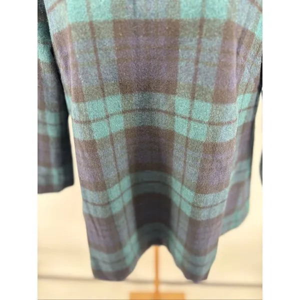 Tuckernuck Blackwatch Plaid Faye Blouse S Top Ruffle Collar Bow Wool Blend - Image 10