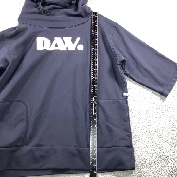 G Star RAW Hooded Sweatshirt Women‎ Large Oversized Adjustable Graphic Pullover - Image 4
