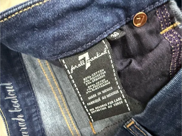 7 For All Mankind Karah Bootcut Jeans Size 30 Dark Wash Long Inseam - Image 5