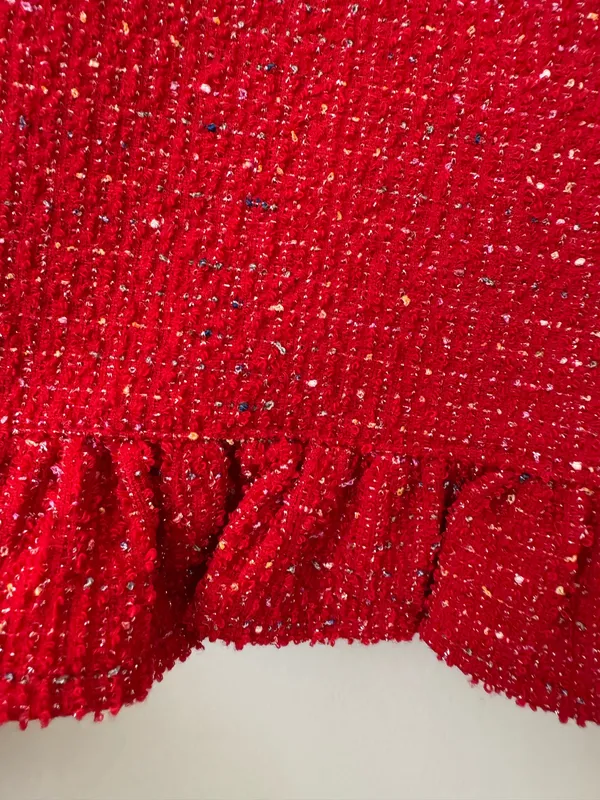 Anthropologie Maeve The Colette Crop Wide-Leg Pants: Tweed Edition, Size 27 - Image 11