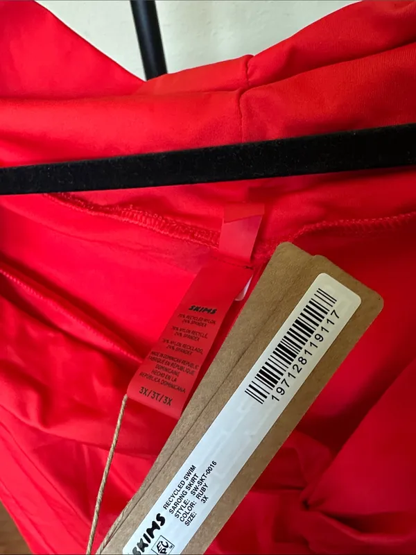 New Skims Swim Sarong Skirt Womens Ruby Red‎ Coverup Midi size 3X - Image 6
