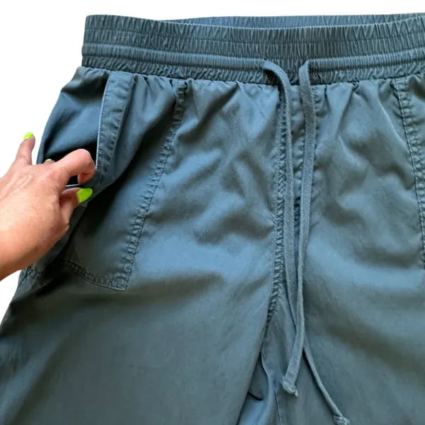 A New Day Drawstring Elastic Waist Utility Jogger Pants Teal XL Baggy Utility - Image 3