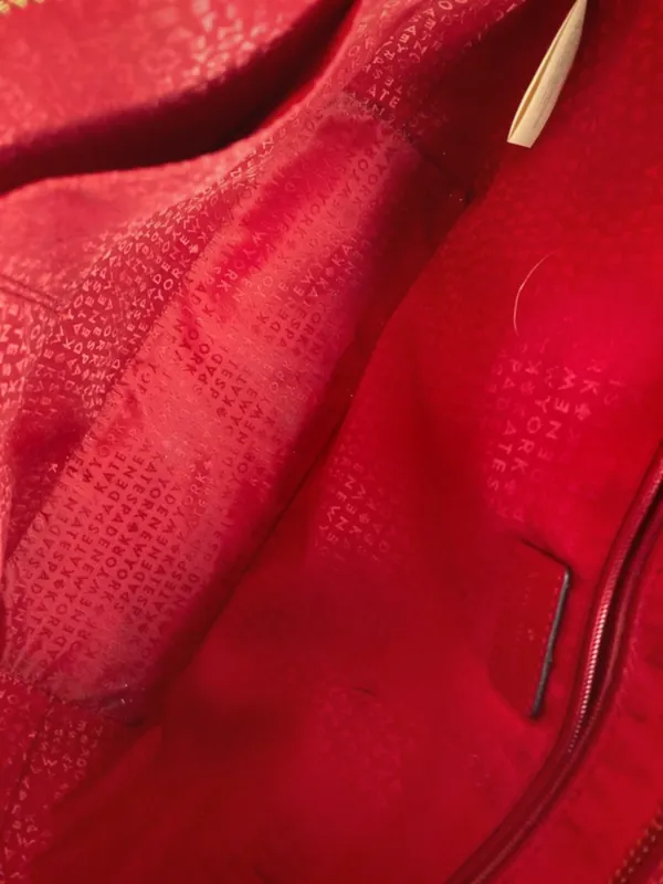 kate spade Red Smooth Leather Sawyer Street Tory Tote with Charm - Image 12