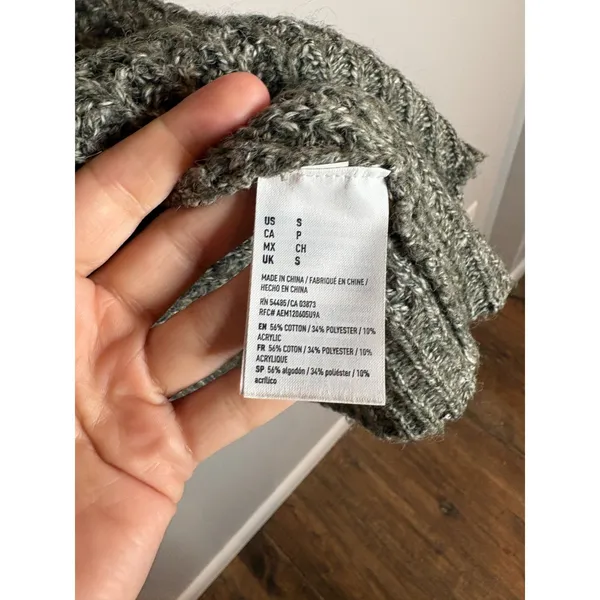 American Eagle grey green marled sweater - Image 4