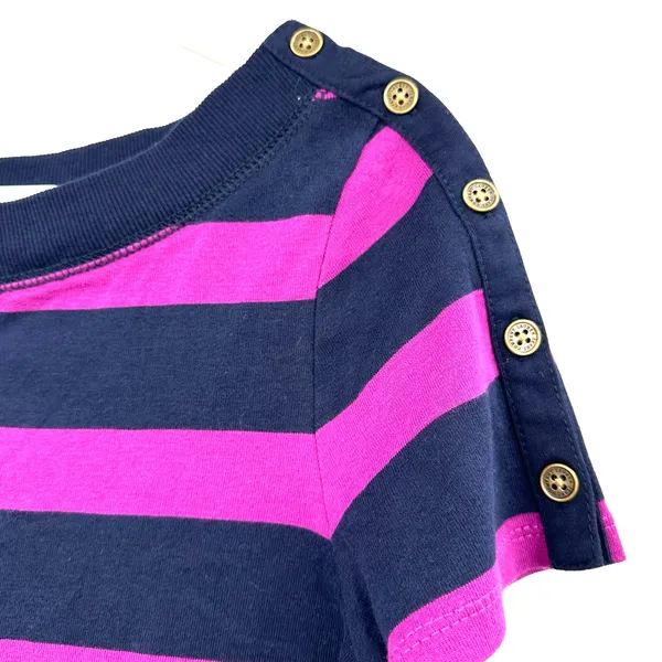 Lauren by Ralph Lauren‎ Size Large Shirt Black Pink Striped Edgy Punk Emo - Image 3