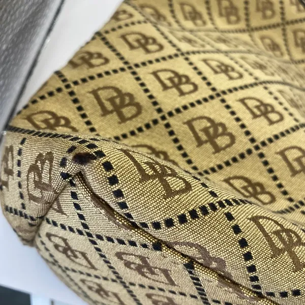 Dooney & Bourke Signature Canvas Hobo Bag Brown‎ Leather Trim Handbag - Image 15